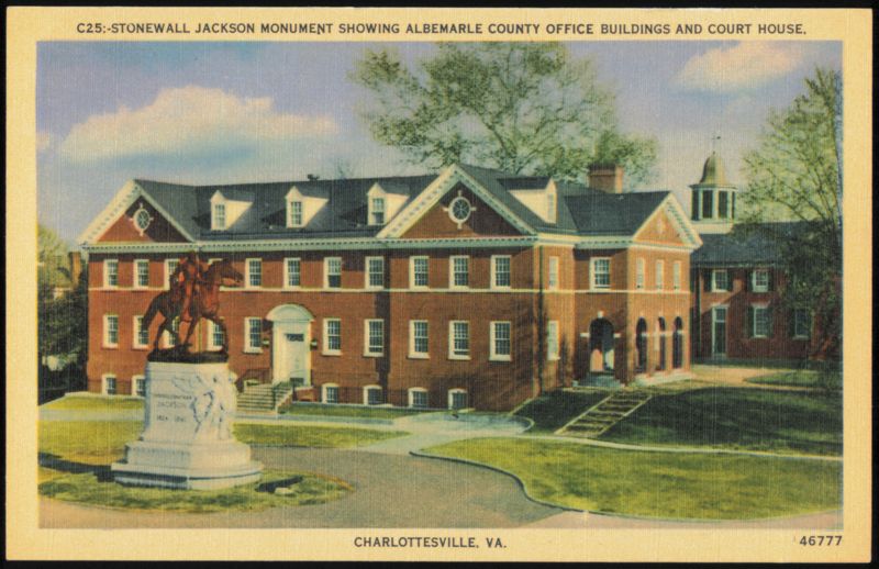 Stonewall Jackson Monument & Albemarle County Buildings Charlottesville Virginia