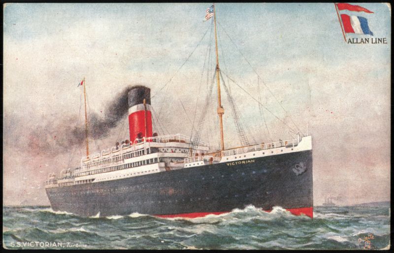 S.S. Victorian Allan Line Turbine Triple-Screw Liner