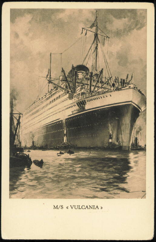 M/S Vulcania Ocean Liner, Cosulich Line Trieste Italy