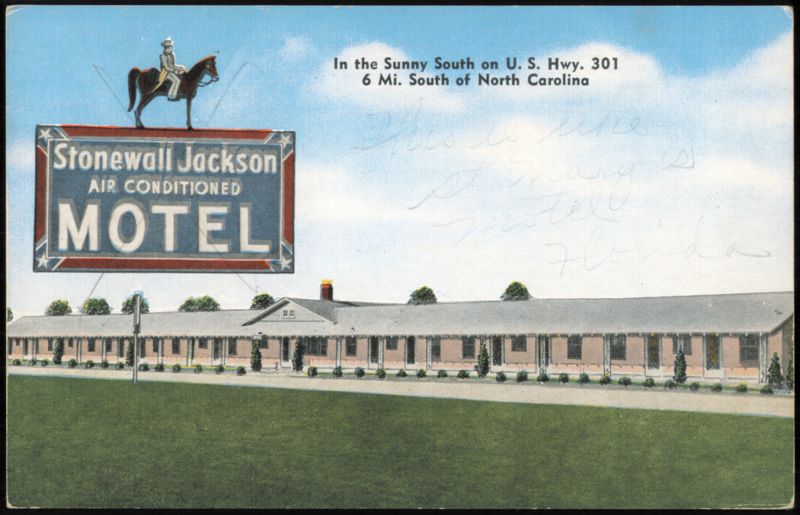 Stonewall Jackson Air Conditioned Motel, U.S. Hwy. 301 Dillon South Carolina
