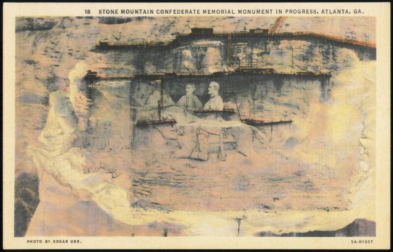 Stone Mountain Confederate Memorial Monument in Progress Atlanta Georgia