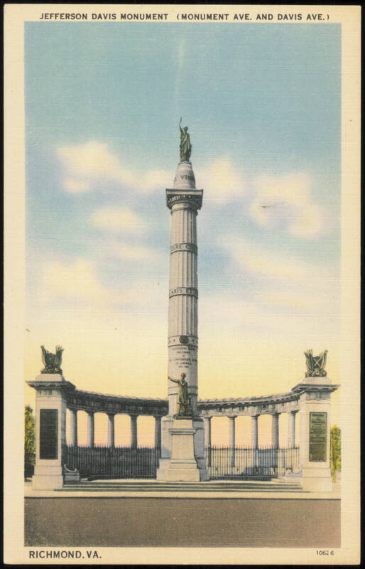 Jefferson Davis Monument at Monument and Davis Avenues Richmond Virginia
