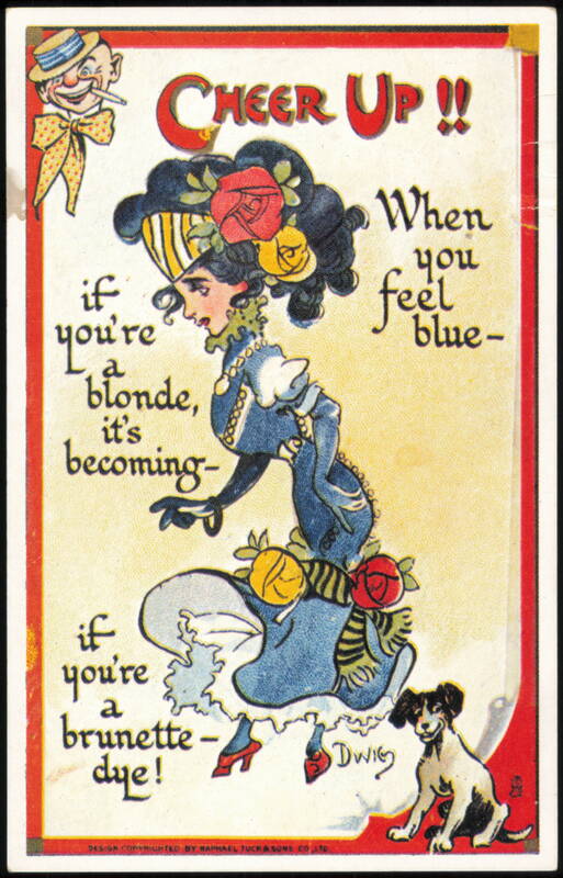 Cheer Up!! Blonde & Brunette Humor by Dwig Comic, Funny
