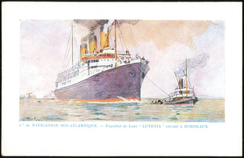 Paquebot de Luxe Lutetia Entrant à Bordeaux France