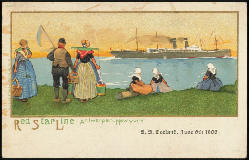 Red Star Line S.S. Zeeland, Antwerpen-New York Belgium