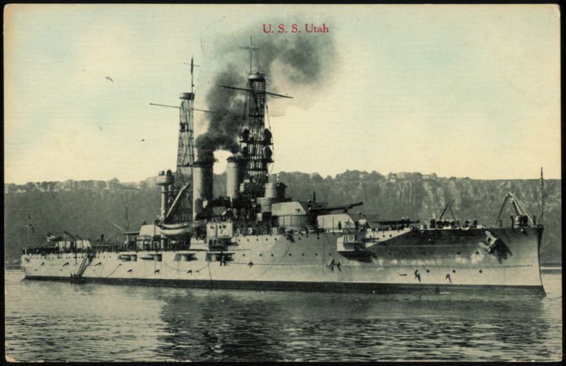 USS Utah Battleship Underway Battleships