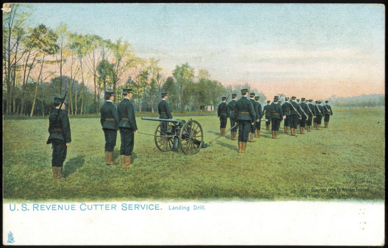 U.S. Revenue Cutter Service Landing Drill with One-Pounder