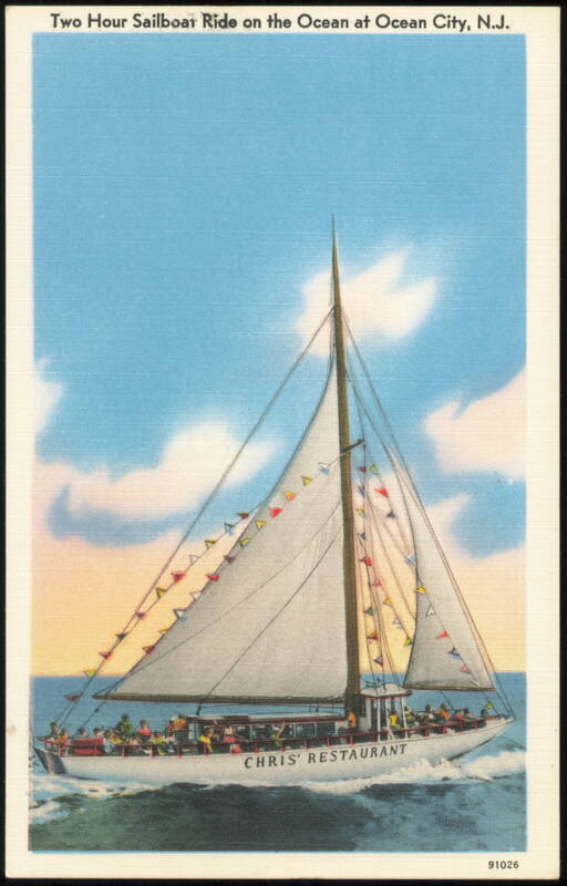 The Sweetheart 65 ft. Sailboat Ride, Chris' Restaurant Ocean City New Jersey