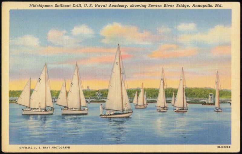 Midshipmen Sailboat Drill, U.S. Naval Academy Annapolis Maryland