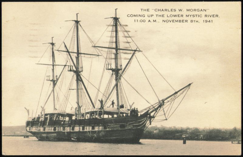 Charles W. Morgan Whaleship on the Lower Mystic River Connecticut