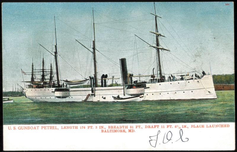 U.S. Gunboat Petrel, Launched in Baltimore, MD Ships
