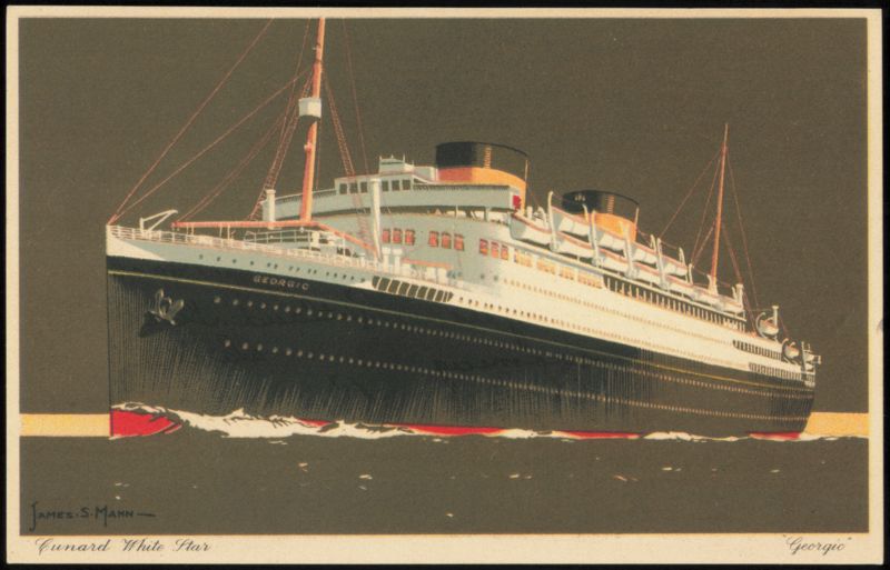 Cunard White Star MV Georgic Ocean Liner by James S. Mann