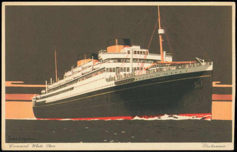 Cunard White Star Line RMS Britannic Ocean Liner England