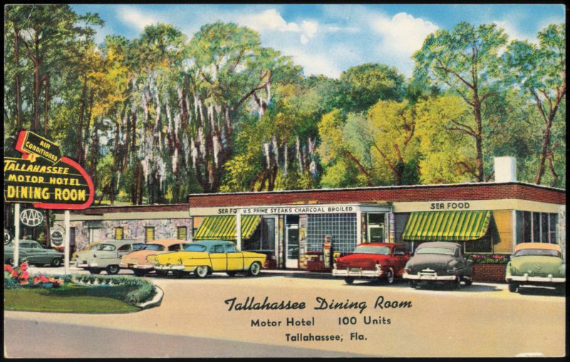 Tallahassee Dining Room at Tallahassee Motor Hotel Florida