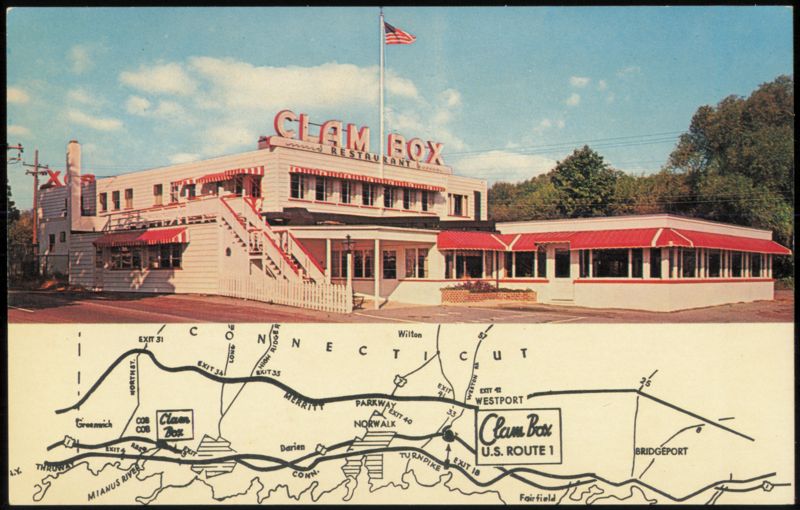 Clam Box Restaurant, U.S. Route 1, Westport & Cos Cob Connecticut