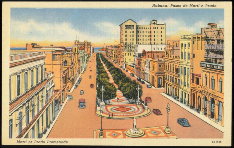 Paseo de Marti or Prado Promenade Havana Cuba