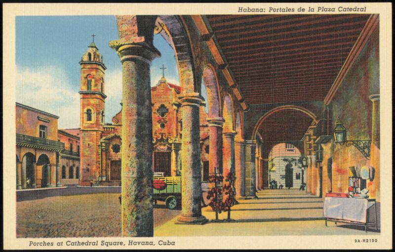 Porches at Cathedral Square, Portales de la Plaza Catedral Havana Cuba