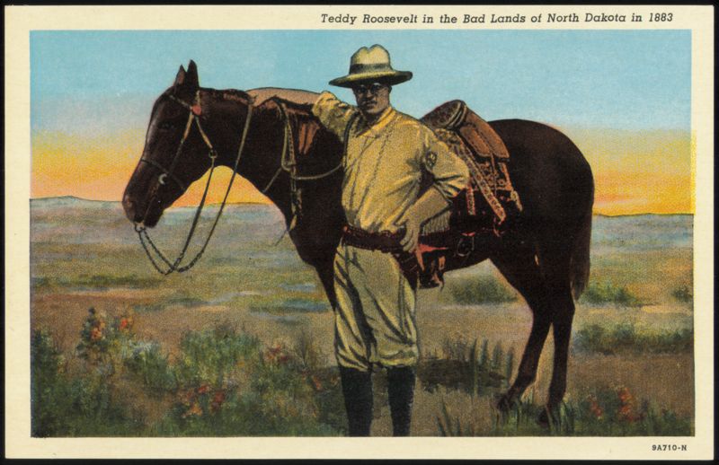 Teddy Roosevelt in the Bad Lands of North Dakota, 1883
