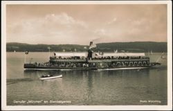 Steamer "München" on Lake Starnberg (Starnbergersee) Postcard