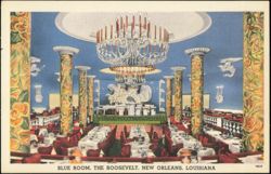Blue Room at The Roosevelt, Dinner and Supper Dancing Postcard