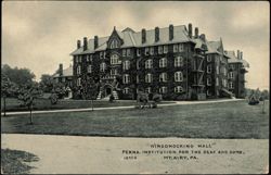 Wingohocking Hall, Penna. Institution for the Deaf and Dumb Postcard