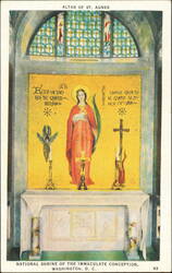 Altar of St. Agnes, National Shrine of Immaculate Conception Postcard