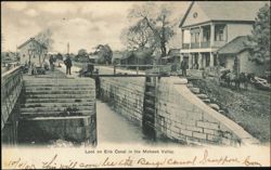 Lock on Erie Canal in the Mohawk Valley Postcard