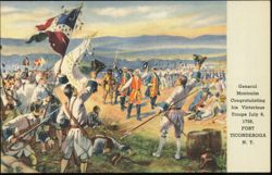 General Montcalm Congratulating Troops, Fort Ticonderoga Postcard