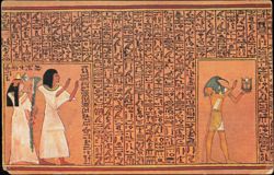 Hunefer, Nasha & God Toth, Mayers Papyrus Series Postcard