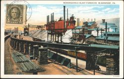 Monongahela Blast Furnaces Industrial Scene Postcard