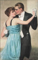 "Close to My Heart" Romantic Couple Dancing Postcard