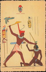 King Ramesses II Smiting a Lybian Enemy, Gods and Kings Postcard
