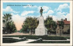 Confederate Monument and Cannons Postcard