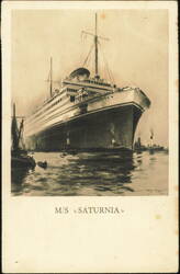 M/S Saturnia, Cosulich Line Postcard