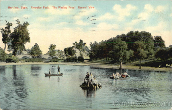 The Wading Pond. General View, Riverside Park Hartford Connecticut