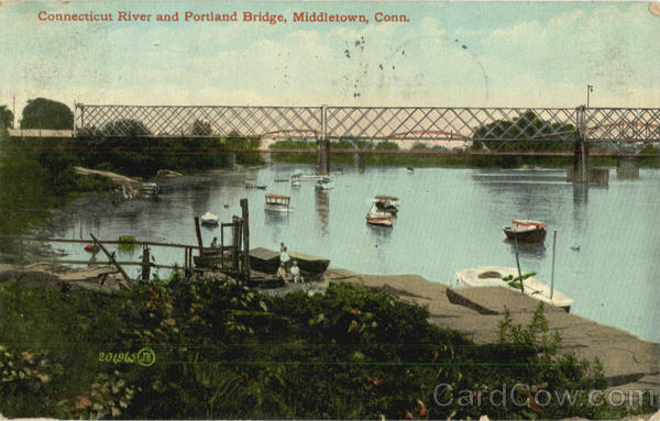 Connecticut River and Portland Bridge Middletown