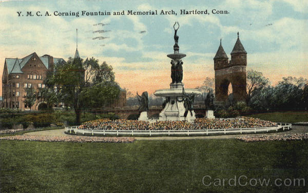 Y. M. C. A. Corning Fountain and Memorial Arch Hartford Connecticut