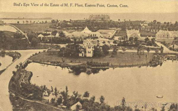 Bird's Eye View of the Estate of M. F. Plant, Eastern Point Groton Connecticut