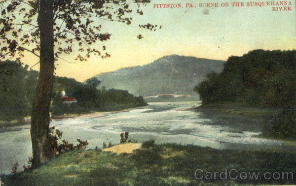Scene On The Susquehanna River Pittston Pennsylvania