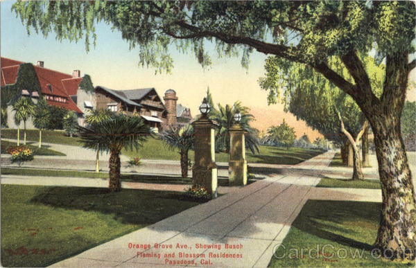 Showing Busch Fleming and Blossom Residences, Orange Grove Ave Pasadena California