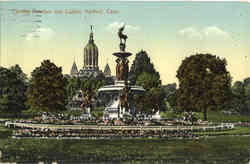 Corning Fountain and Capitol Hartford, CT Postcard 