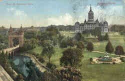 View of Bushnell Park Postcard