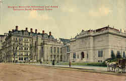 Morgan Memorial Atheneum and Aetna National Bank Postcard