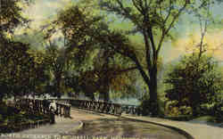 North Entrance To Bushnell Park Hartford, CT Postcard Postcard