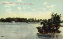 Dog Island and Connecticut River Hartford, CT Postcard Postcard