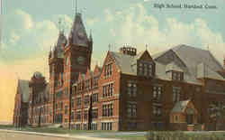 High School Hartford, CT Postcard Postcard