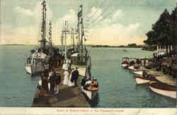 Dock at Round Island, in the Thousand Islands New York Postcard Postcard