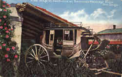 First Stage in California at Ramona's Marriage Place Postcard