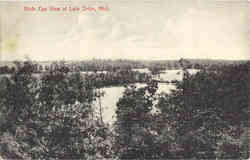 Birds Eye View of Lake Orion Postcard