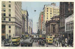 Downtown Street Scene Cleveland, OH Postcard Postcard